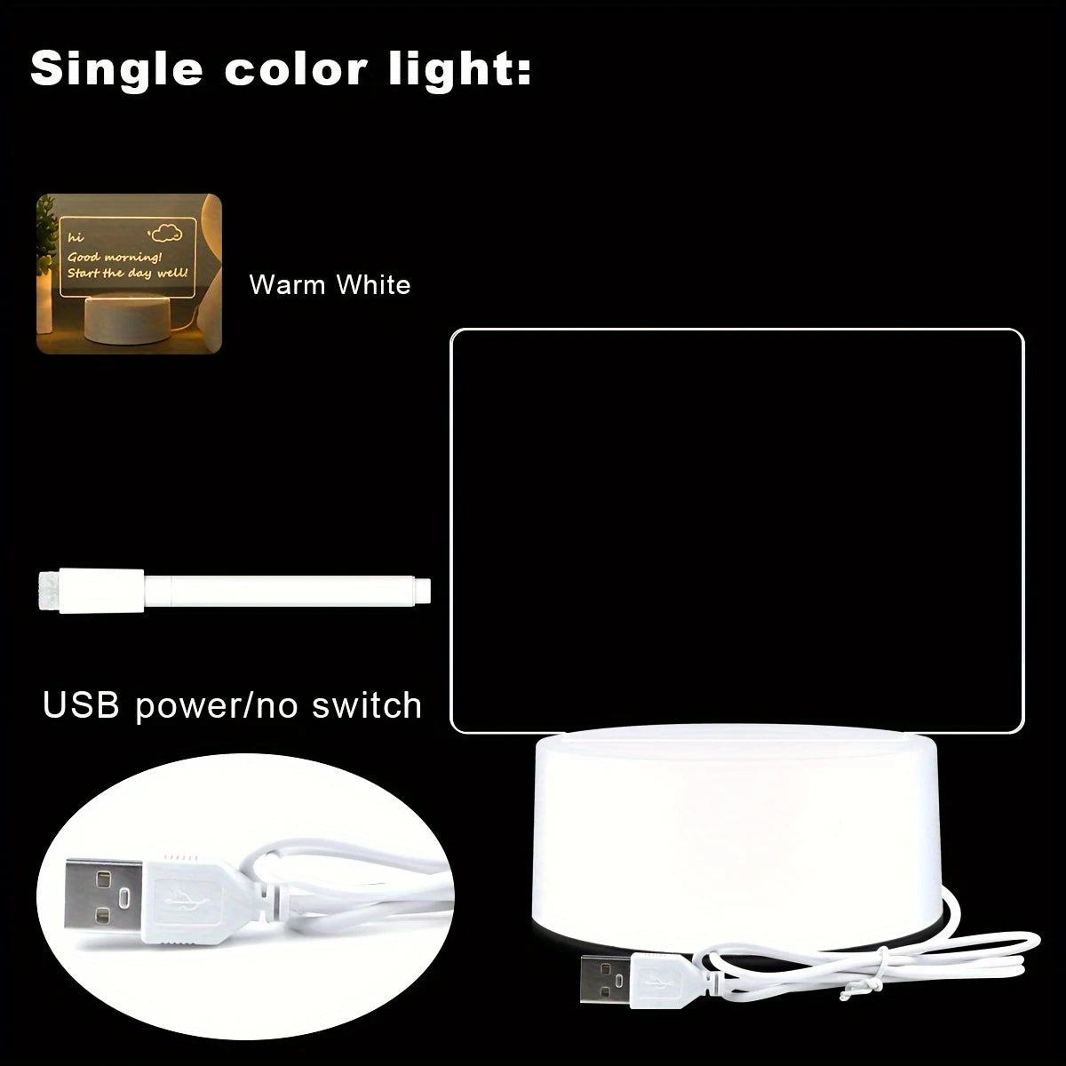 WANHENGYA LED Acrylic Dry Erase Board